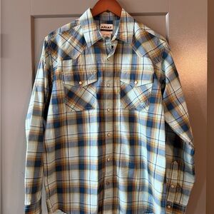 Ariat Men's Multicolor Plaid Button Down Shirt, new